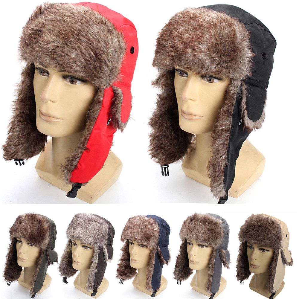 Warm Winter Fur Earflap Ski Ha - Winter Trapper Hat avaliação e preço