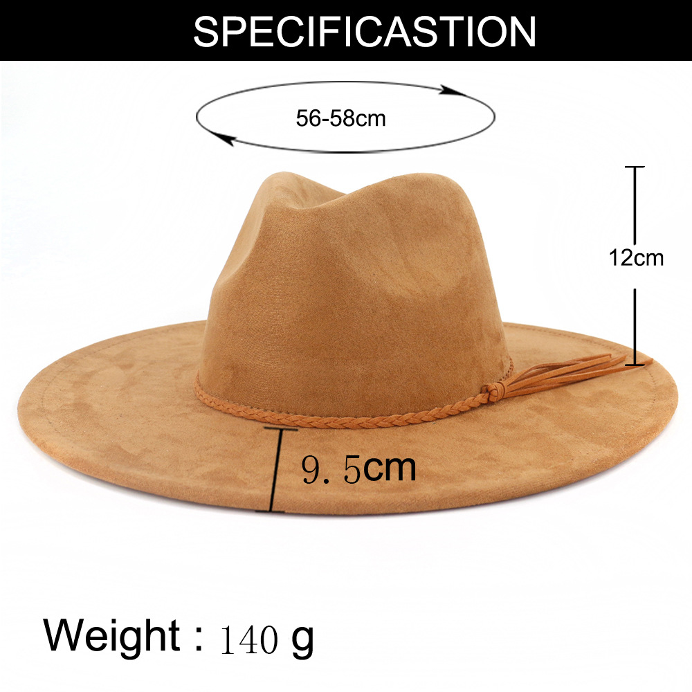 Vegan Suede Hat Teardrop shape - Fedora Hat Wool avaliação e preço