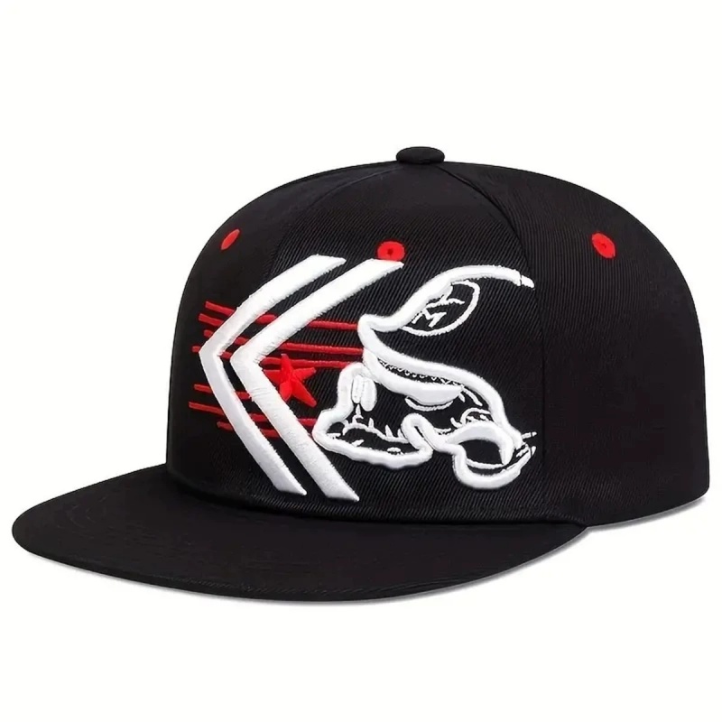Unisex Skeleton Embroidery Bas - Snapback Hat Flat avaliação e preço