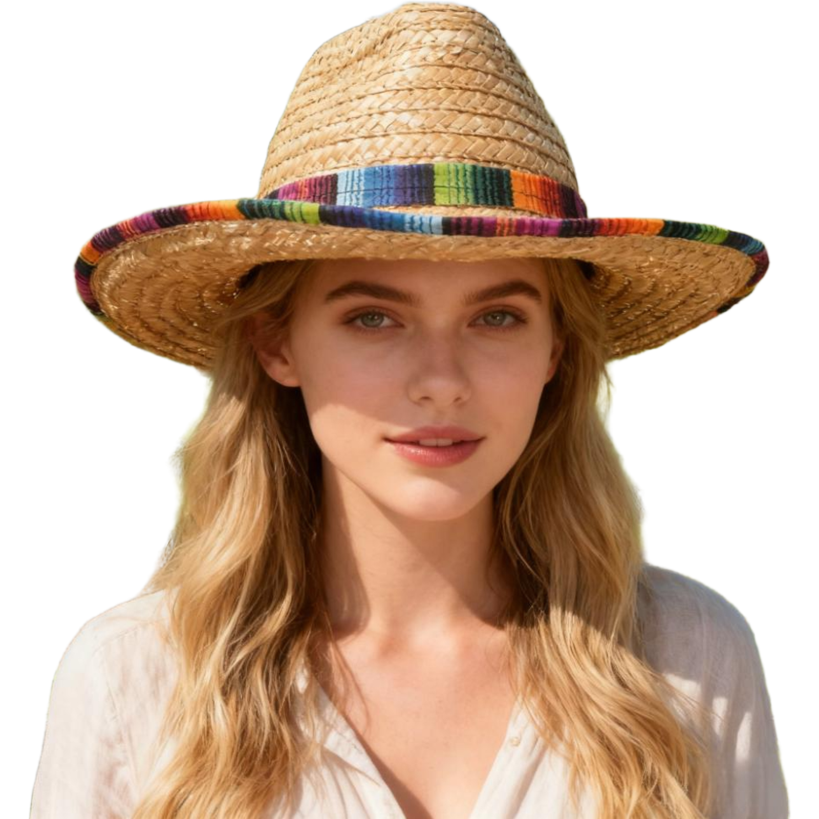 Mexican Straw Hat Carnival Wid - Sun Hat Wide Brim avaliação e preço