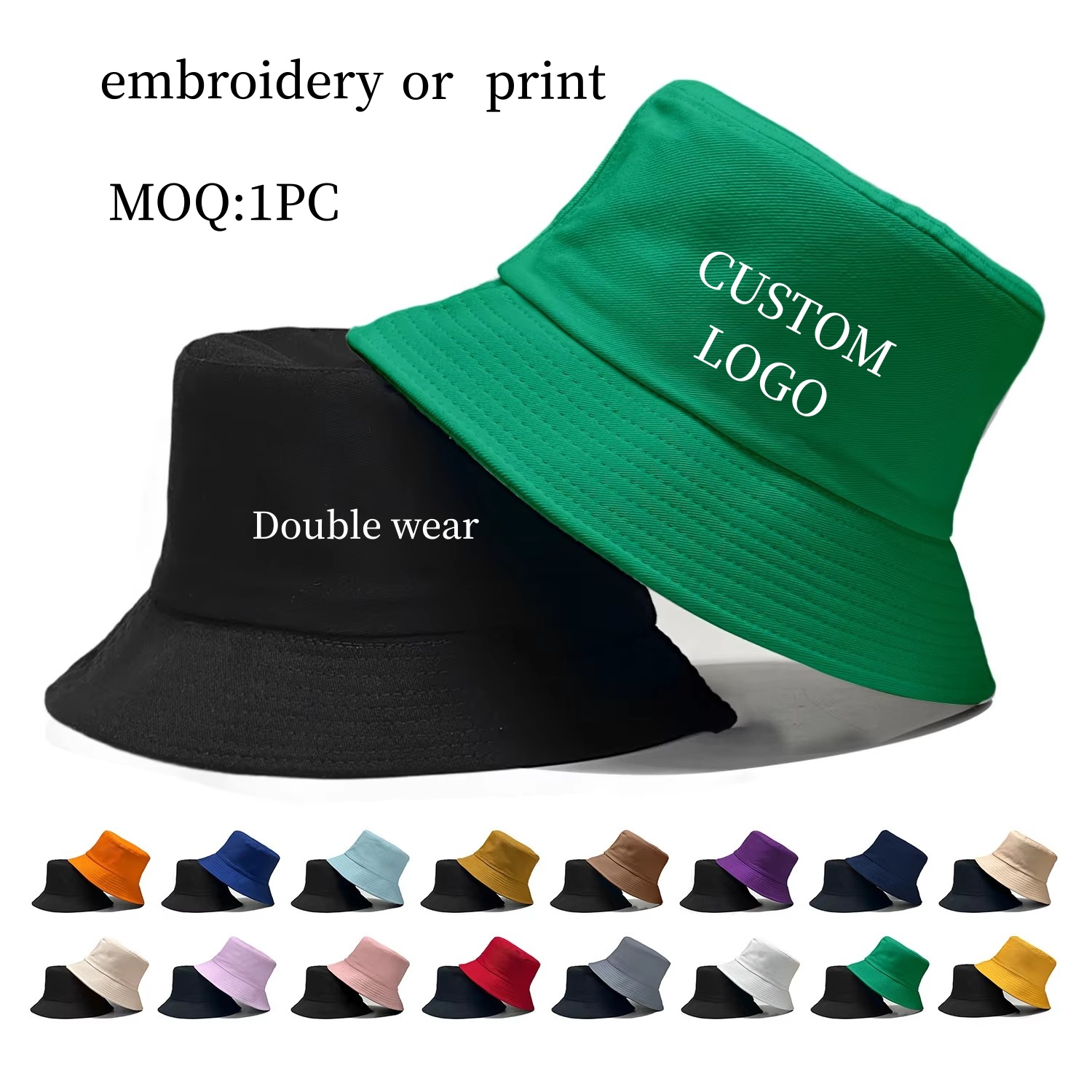 Custom Logo Double Side Fisher - Bucket Hat Cotton avaliação e preço