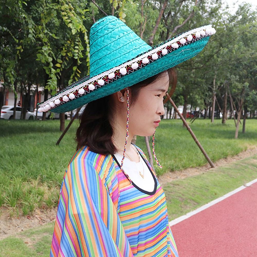 Mexican Style Straw Hats Wide  - Sun Hat Wide Brim avaliação e preço