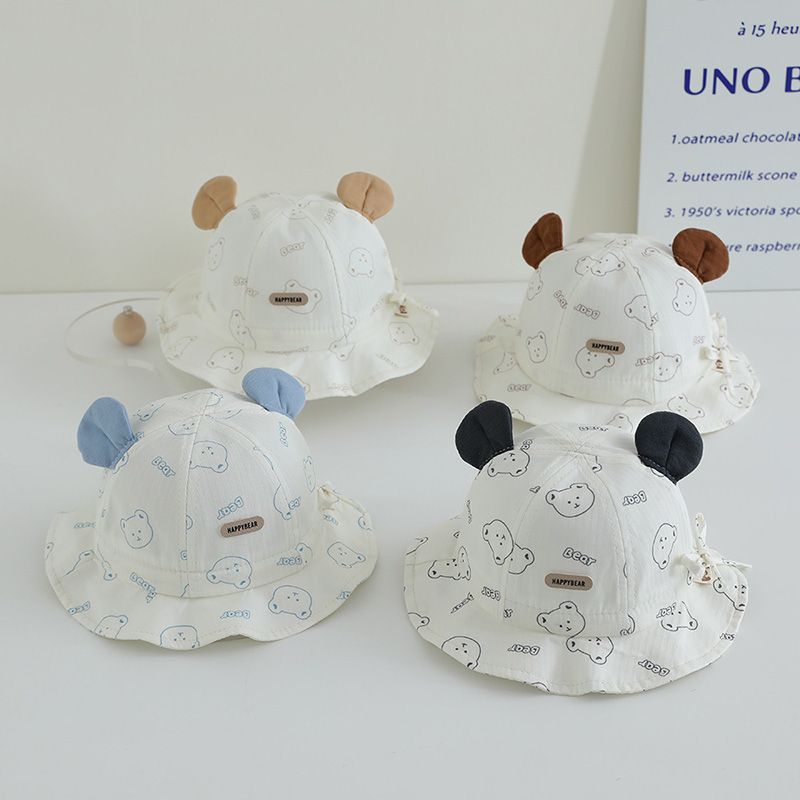 Cartoon Baby Fisherman Hat Cut - Bucket Hat Cotton avaliação e preço