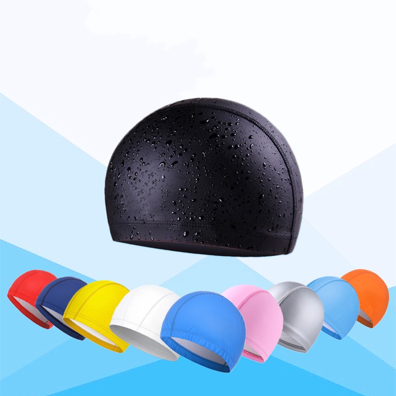 PU Coated Swimming Cap Unisex  - Swim Hat Silicone avaliação e preço