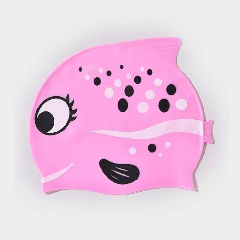 Cute Elastic Children's Swimmi - Swim Hat Silicone avaliação e preço