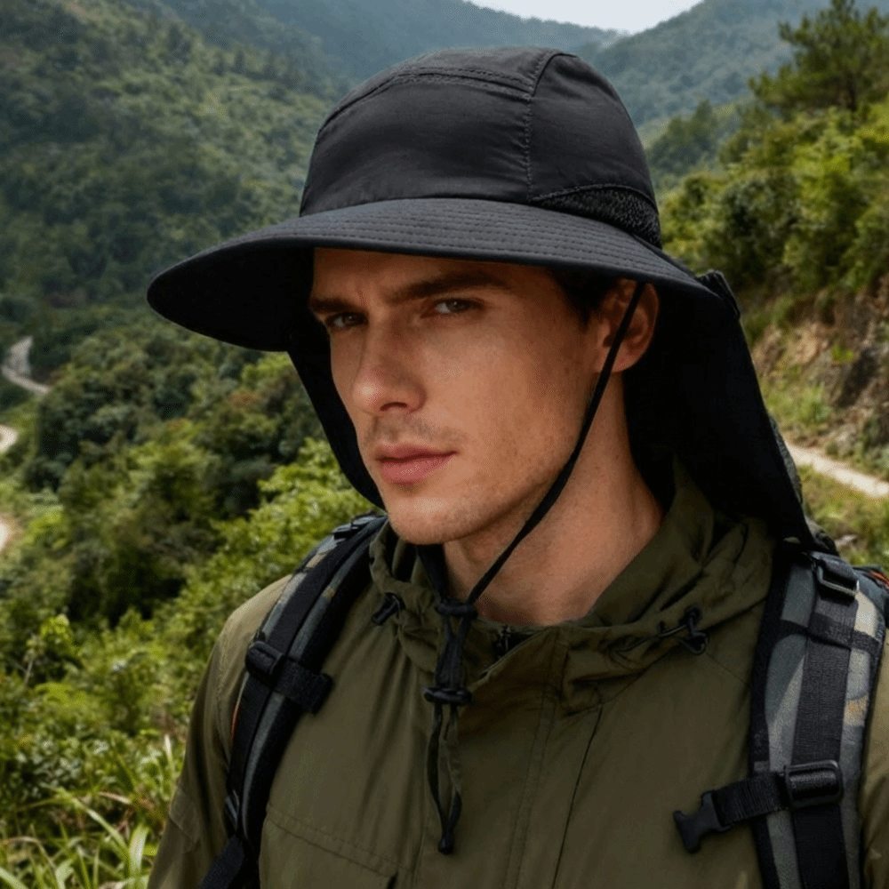 Fashion Wide Brim Outdoor Sun  - Bucket Hat Cotton avaliação e preço