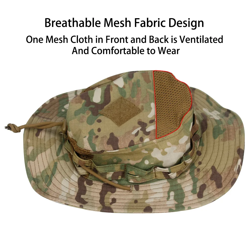 Tactical Camo Boonie Hat UPF 5 - Boonie Hat Tactical avaliação e preço