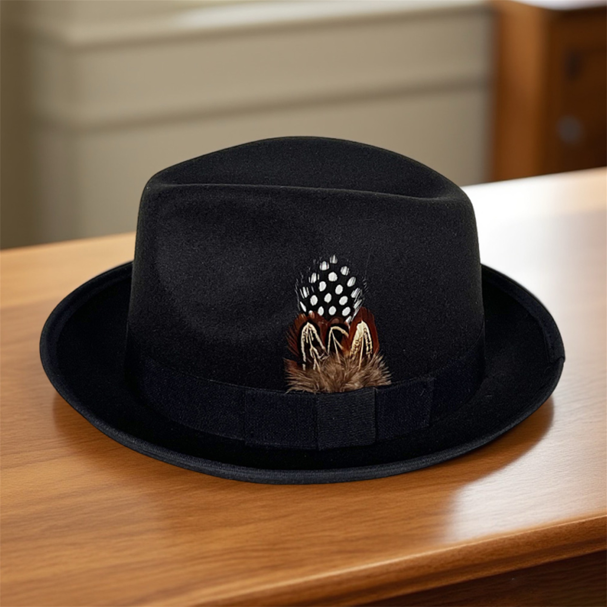 Vintage Style Wool Fedora Hat  - Fedora Hat Wool avaliação e preço