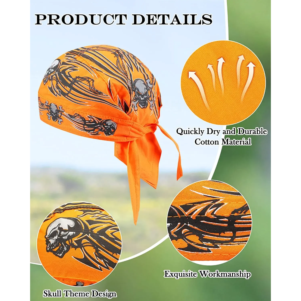 1pc Cycling Skull Pirate Cap H - Skull Cap Helmet Liner avaliação e preço
