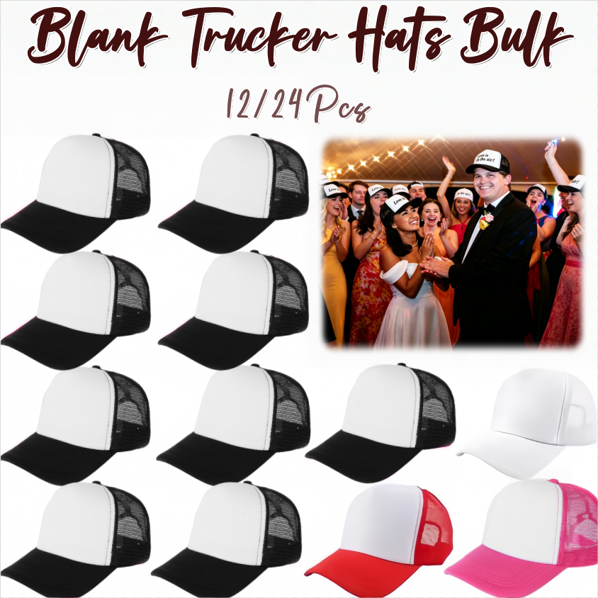 12-24Pcs Blank Trucker Hats Bu - Trucker Cap Mesh avaliação e preço