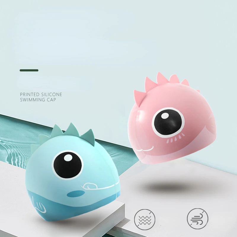 Cartoon Cute Fish Shark Silico - Swim Hat Silicone avaliação e preço