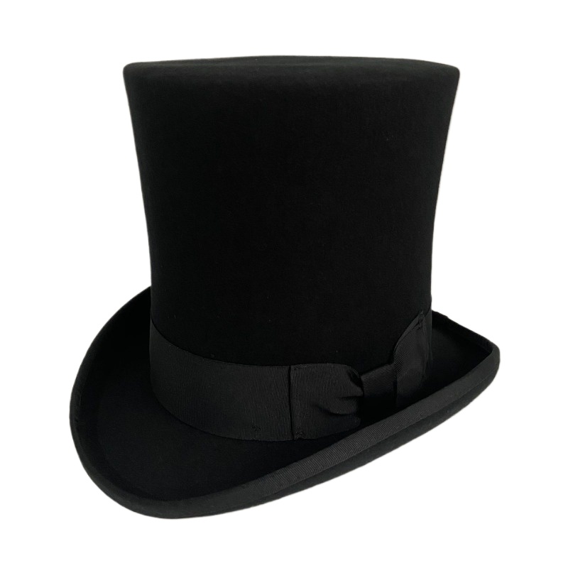 Black Wool Felt Top Hat Men's  - Fedora Hat Wool avaliação e preço