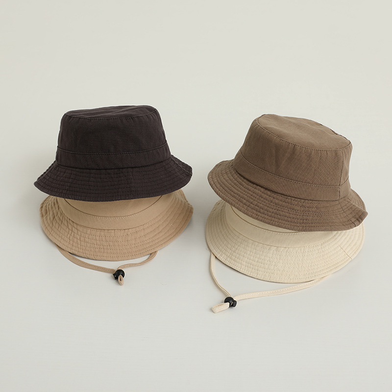 Solid Color Kids Bucket Hat Fa - Bucket Hat Cotton avaliação e preço