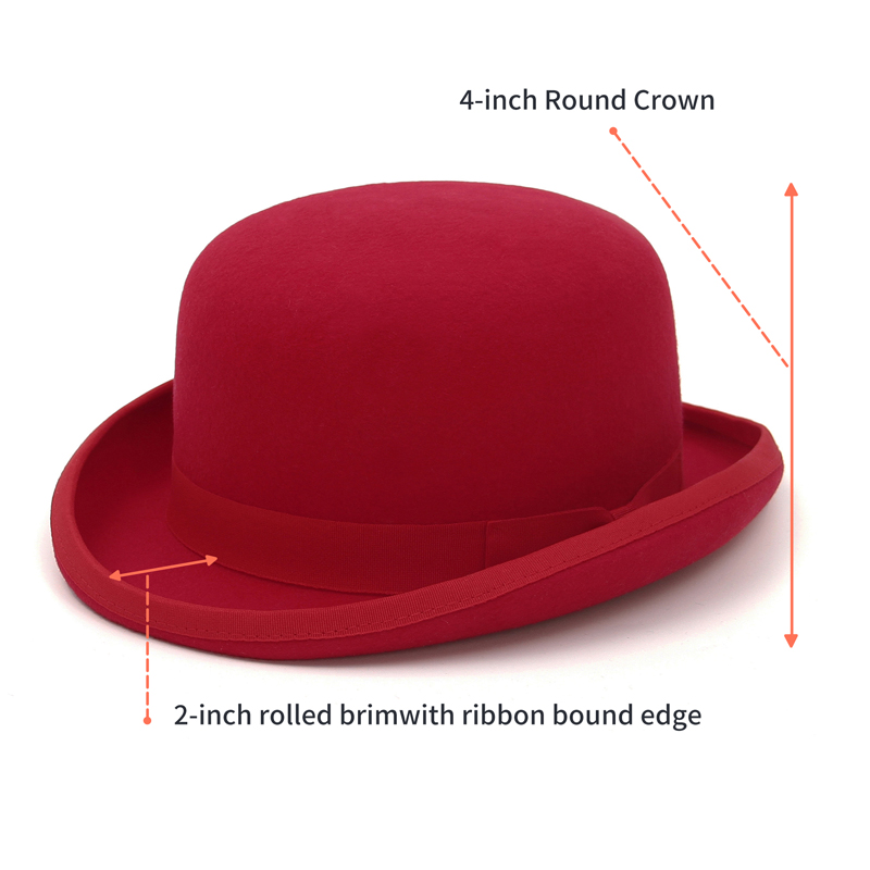 GEMVIE 100% Wool Felt Derby Ha - Fedora Hat Wool avaliação e preço