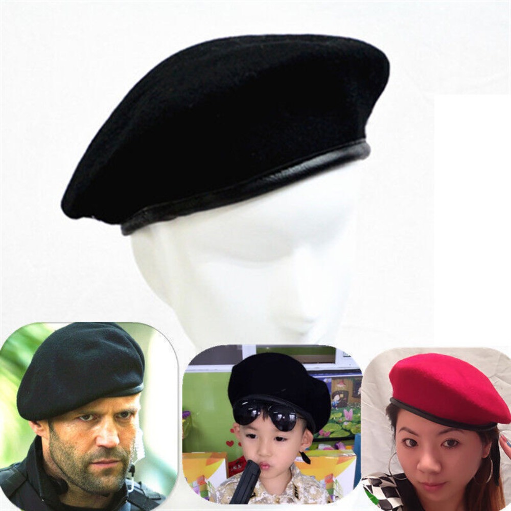 New Unisex Uniform Cap Men Wom - Beret French Wool avaliação e preço